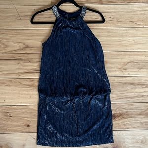 💚($265) Laundry by Shelli Segal navy/shimmer mini dress-size 2